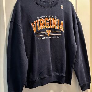 Hollister Navy University of Virginia Crew Neck Sweater